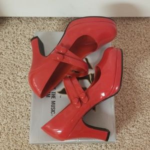 Hot Topic Red Mary Jane Shoes
